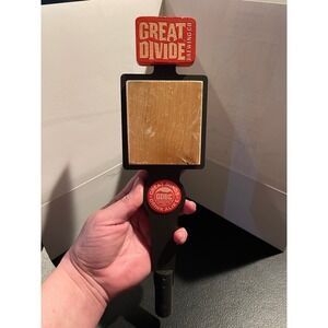 Great Divide Brewing Co Beer Tap Handle Black Wood Chalkboard Denver GDBC Craft